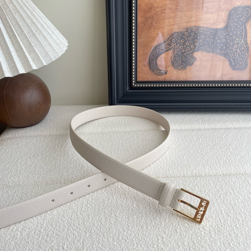 Prada Belts For Women Designer Belts Woman Square Buckle With Ada Brand Logo On The Buckle Double-Sided Lychee Patterned Calf Leather Versatile And Fashionable Simple And Elegant