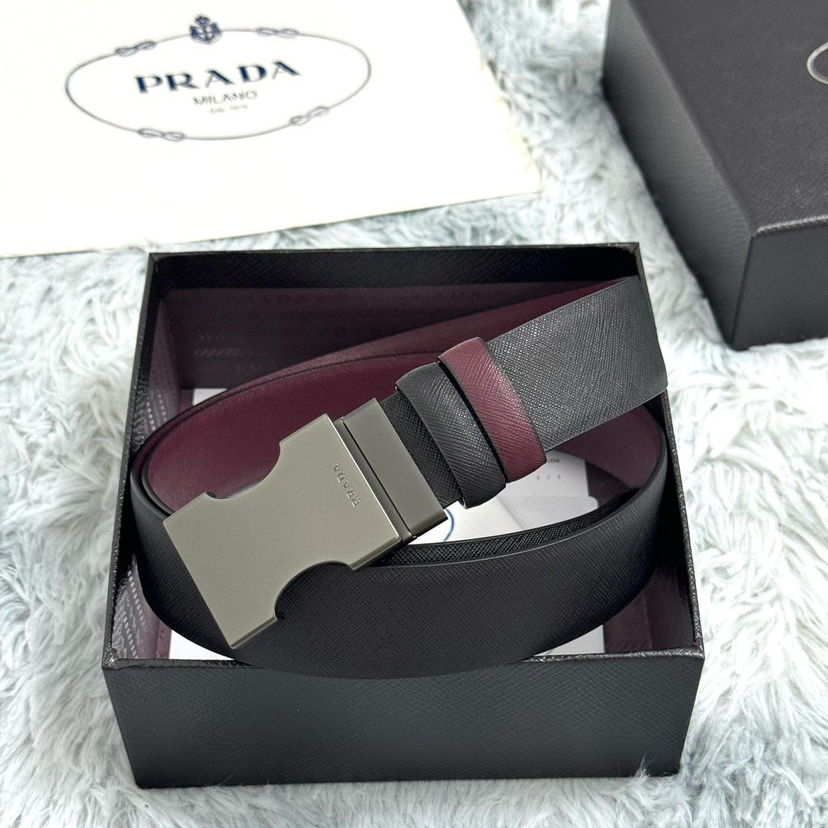 Prada Designer Belt Mens Belts Womens Brand Belt Luxury Belt Length 100-125cm Woman Men Belt Fashion Classics Casual Classic Square Smooth Buckle Designer High Quality Belt