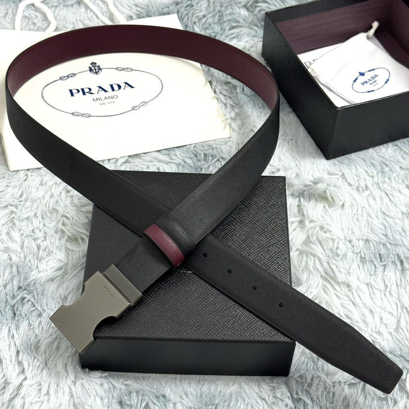 Prada Designer Belt Mens Belts Womens Brand Belt Luxury Belt Length 100-125cm Woman Men Belt Fashion Classics Casual Classic Square Smooth Buckle Designer High Quality Belt