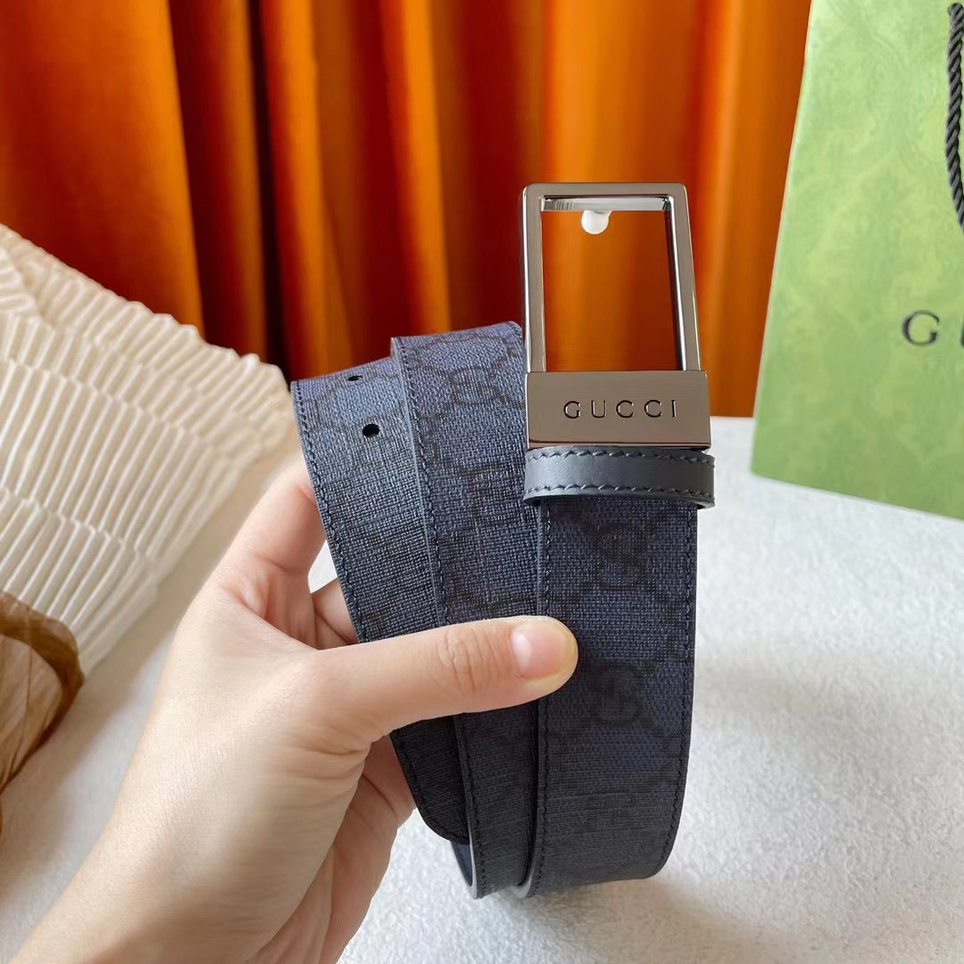 Gucci Designer Belt Mens Belts Luxury Belt Length 100-125cm Men Belt Fashion Classics Casual Classic Square Smooth Buckle Designer High Quality Belt Men With A Width Of 4.0cm And With Box
