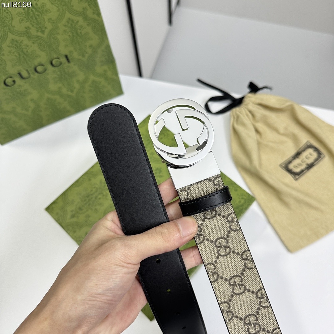 Gucci Leather It Has A Thick Touch With Clear And Distinct Printing Patterns It Is A Fashionable And Classic Men's Belt A Designer Belt A Casual And Smooth Buckle Belt For Both Women And Men With A Width Of 3.7cm And With Box