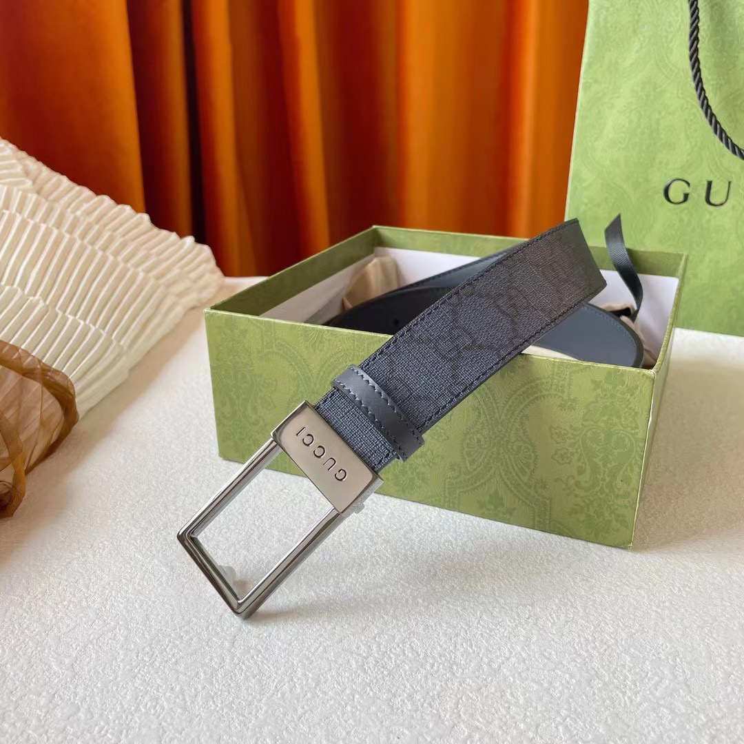 Gucci Designer Belt Mens Belts Luxury Belt Length 100-125cm Men Belt Fashion Classics Casual Classic Square Smooth Buckle Designer High Quality Belt Men With A Width Of 4.0cm And With Box