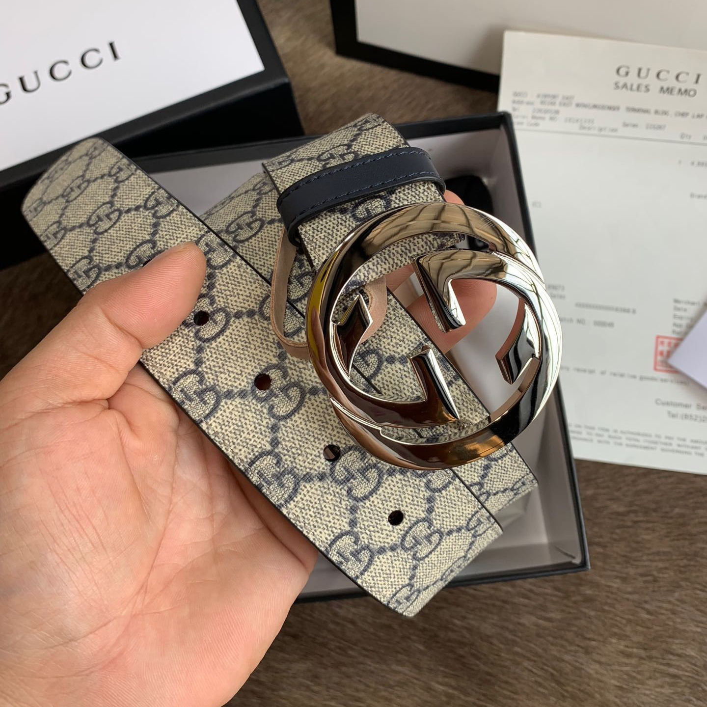 Gucci Leather It Has A Thick Touch With Clear And Distinct Printing Patterns It Is A Fashionable And Classic Men's Belt A Designer Belt A Casual And Smooth Buckle Belt For Both Women And Men With A Width Of 4.0cm And With Box