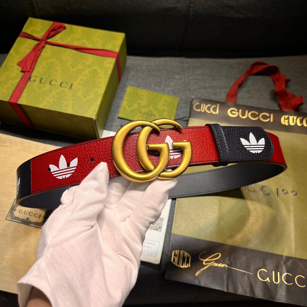 Gucci Leather It Has A Thick Touch With Clear And Distinct Printing Patterns It Is A Fashionable And Classic Men's Belt A Designer Belt A Casual And Smooth Buckle Belt For Both Women And Men With A Width Of 4.0cm And With Box