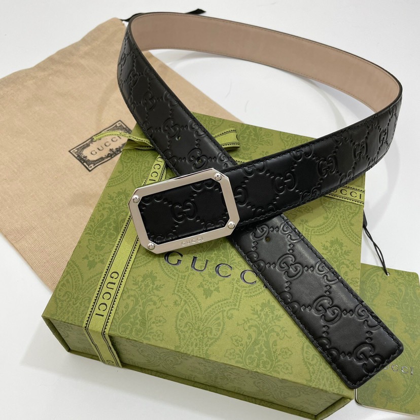 Gucci Designer Belt Mens Belts Luxury Belt Length 100-125cm Men Belt Fashion Classics Casual Classic Square Smooth Buckle Designer High Quality Belt Men With A Width Of 4.0cm And With Box