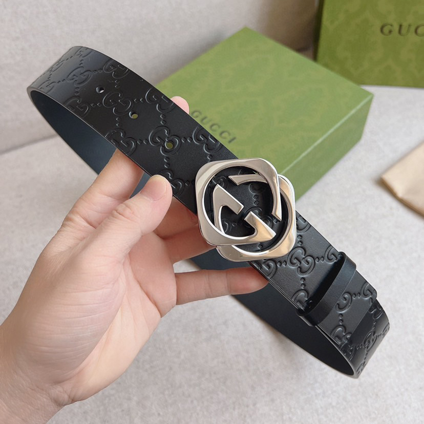 Gucci Designer Belt Men Belts Women's Brand Belt Luxury Interlocking Double G Buckle Belt Is Crafted From Gucci Signature Leather Using Hot Stamping Technology With And Clear Printed Patterns Fashionable Classic And Versatile Styles Belt Width 4.0cm