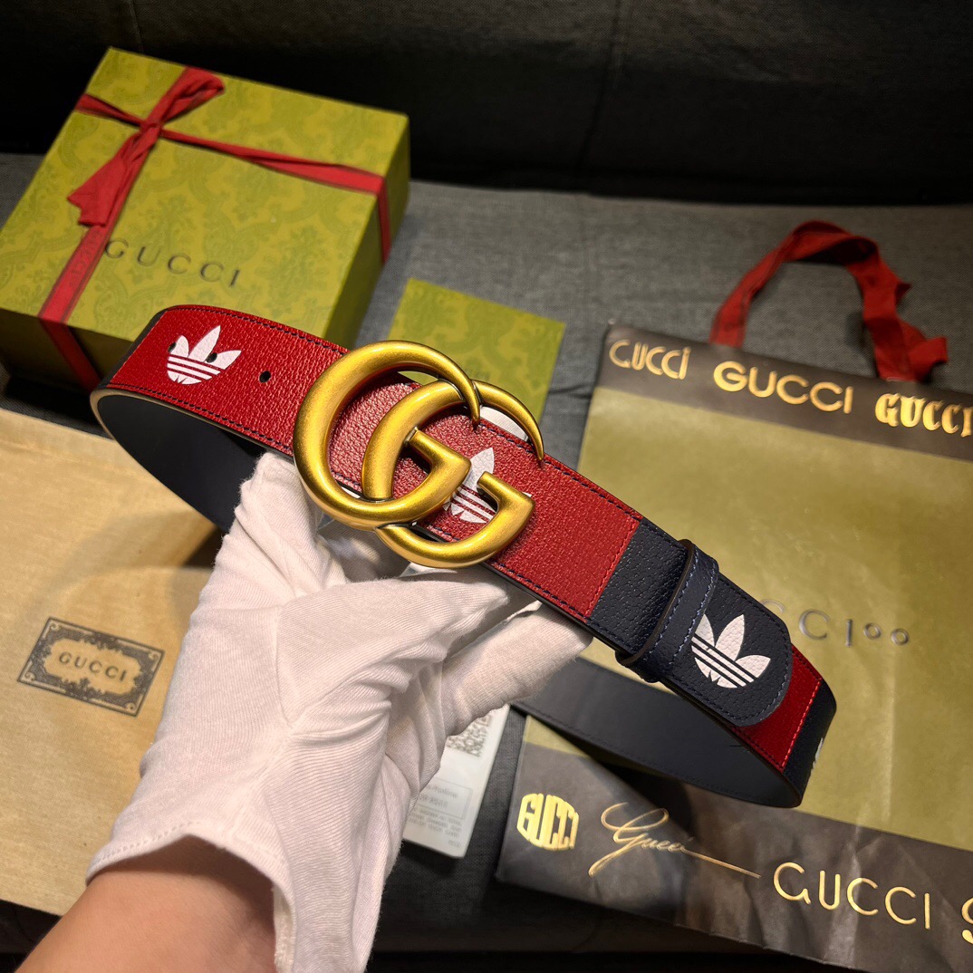 Gucci Leather It Has A Thick Touch With Clear And Distinct Printing Patterns It Is A Fashionable And Classic Men's Belt A Designer Belt A Casual And Smooth Buckle Belt For Both Women And Men With A Width Of 4.0cm And With Box