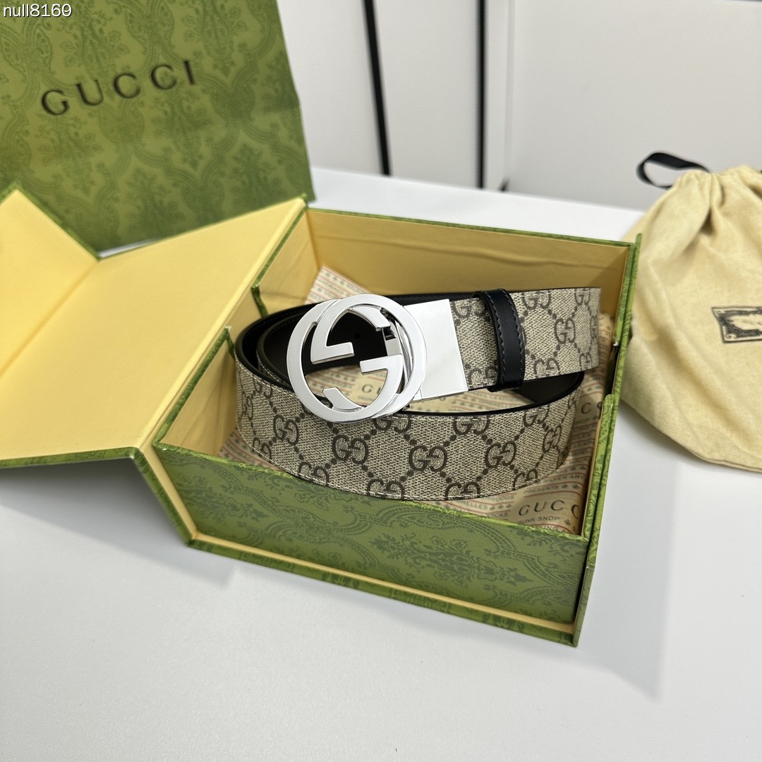 Gucci Leather It Has A Thick Touch With Clear And Distinct Printing Patterns It Is A Fashionable And Classic Men's Belt A Designer Belt A Casual And Smooth Buckle Belt For Both Women And Men With A Width Of 3.7cm And With Box