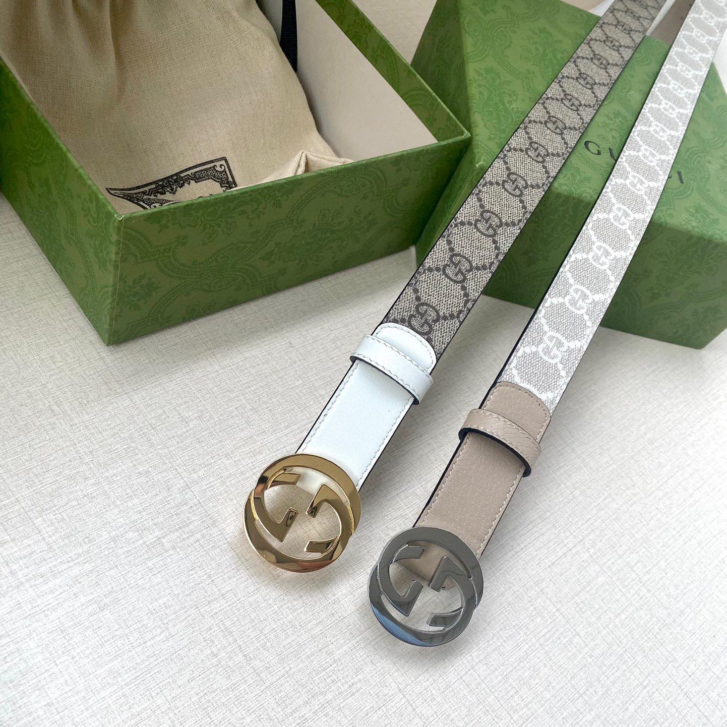 Gucci Leather It Has A Thick Touch With Clear And Distinct Printing Patterns It Is A Fashionable And Classic Men's Belt A Designer Belt A Casual And Smooth Buckle Belt For Both Women And Men With A Width Of 4.0cm And With Box