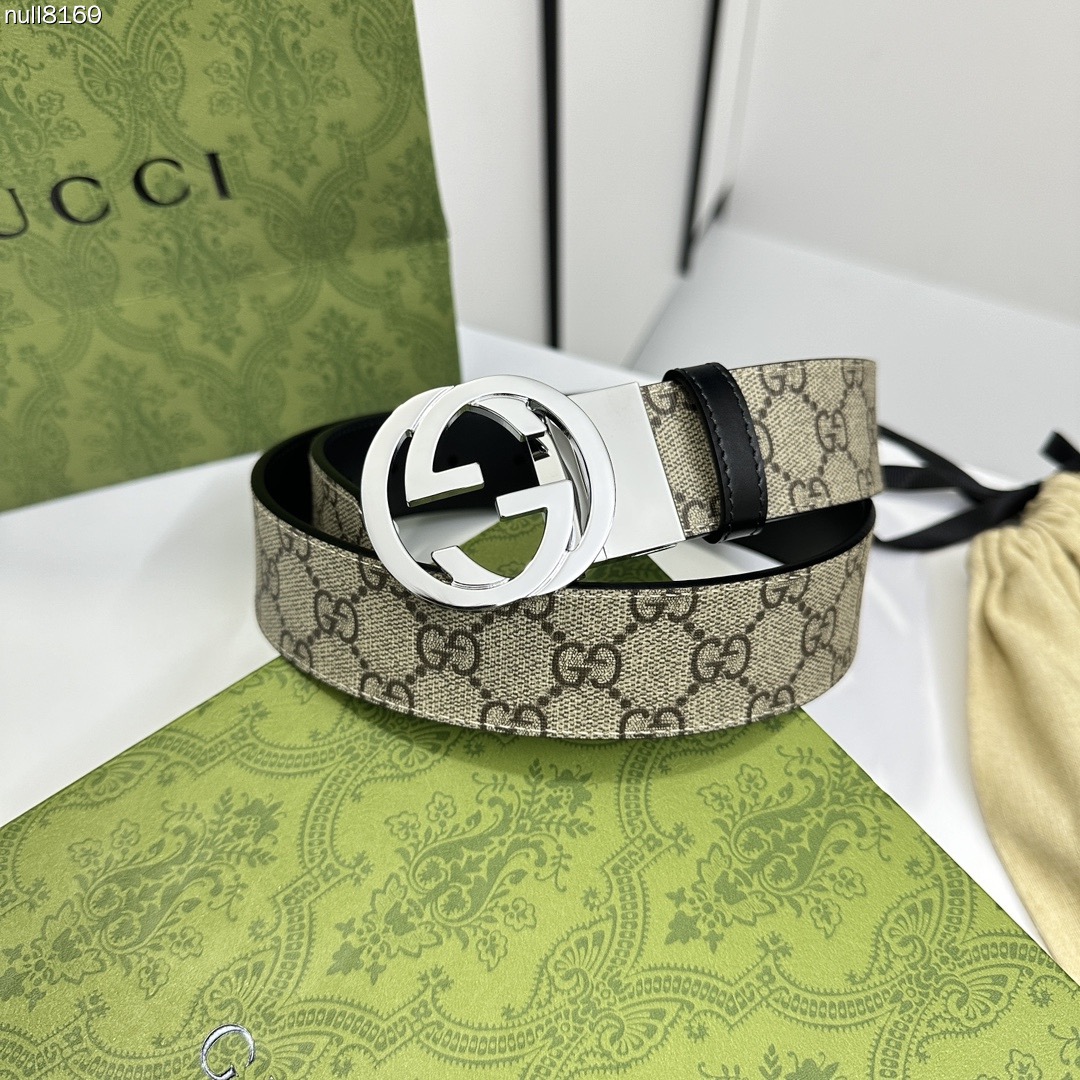 Gucci Leather It Has A Thick Touch With Clear And Distinct Printing Patterns It Is A Fashionable And Classic Men's Belt A Designer Belt A Casual And Smooth Buckle Belt For Both Women And Men With A Width Of 3.7cm And With Box