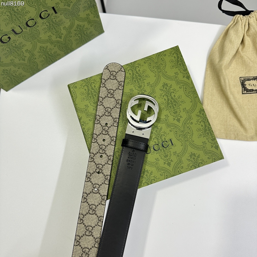 Gucci Leather It Has A Thick Touch With Clear And Distinct Printing Patterns It Is A Fashionable And Classic Men's Belt A Designer Belt A Casual And Smooth Buckle Belt For Both Women And Men With A Width Of 3.7cm And With Box