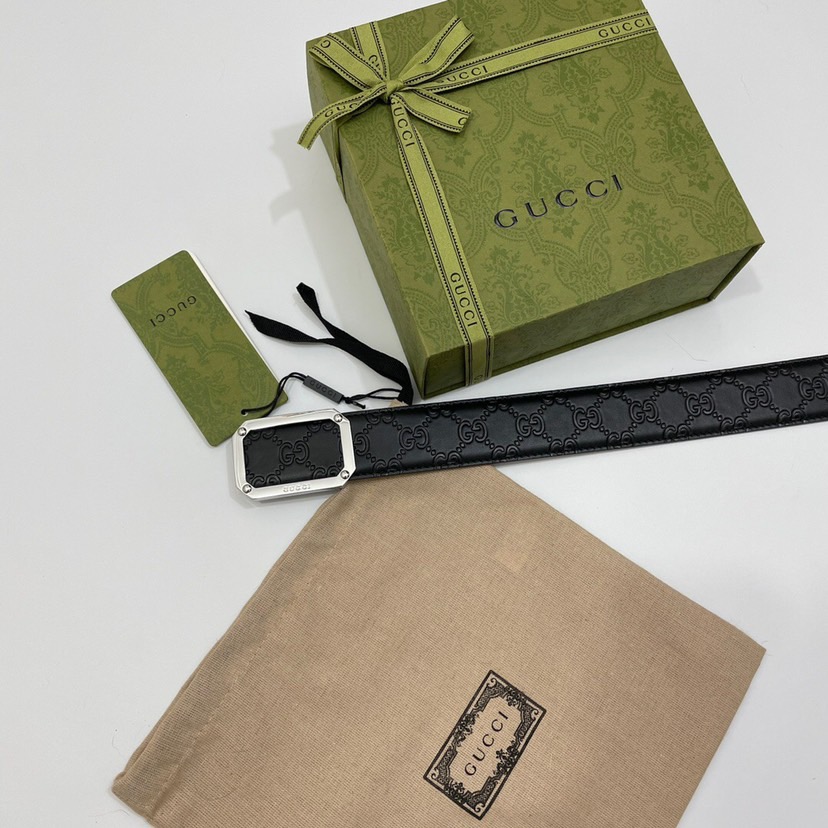 Gucci Designer Belt Mens Belts Luxury Belt Length 100-125cm Men Belt Fashion Classics Casual Classic Square Smooth Buckle Designer High Quality Belt Men With A Width Of 4.0cm And With Box