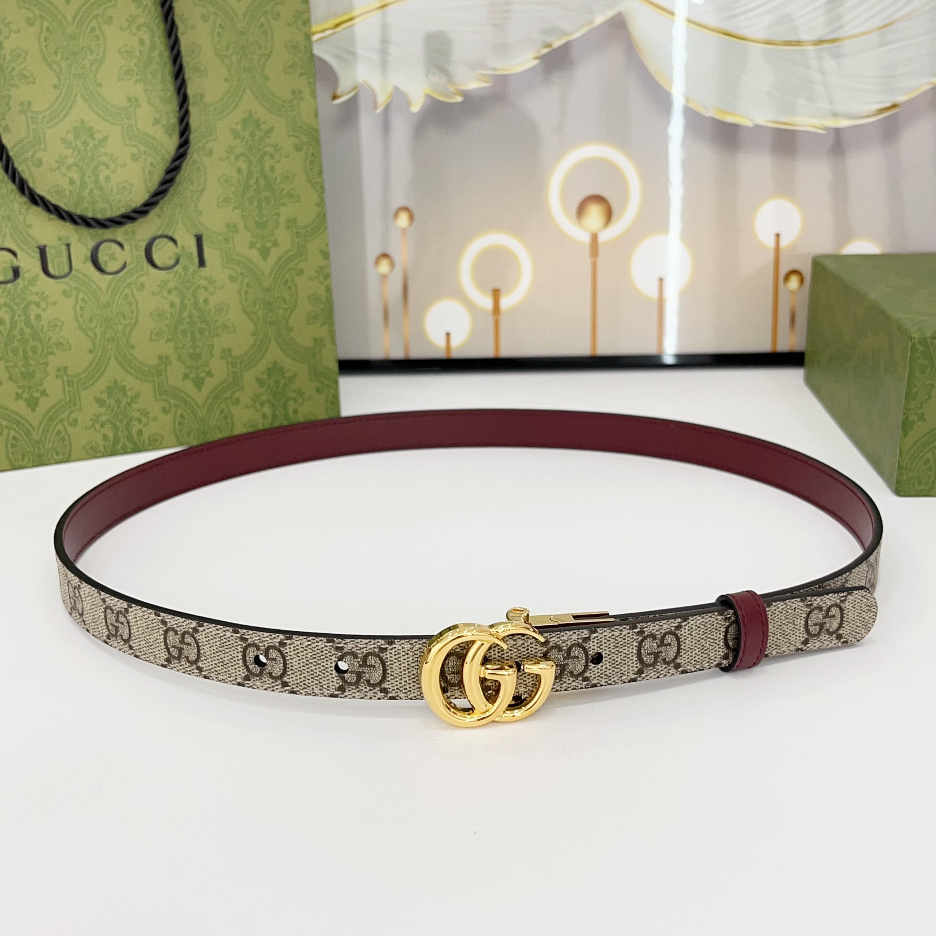Gucci Belts For Women Designer Belt Womens Formal Smooth Buckle Woman Narrow Genuine Leather Golden Bronze Cowhide Design Thin Optional High Quality