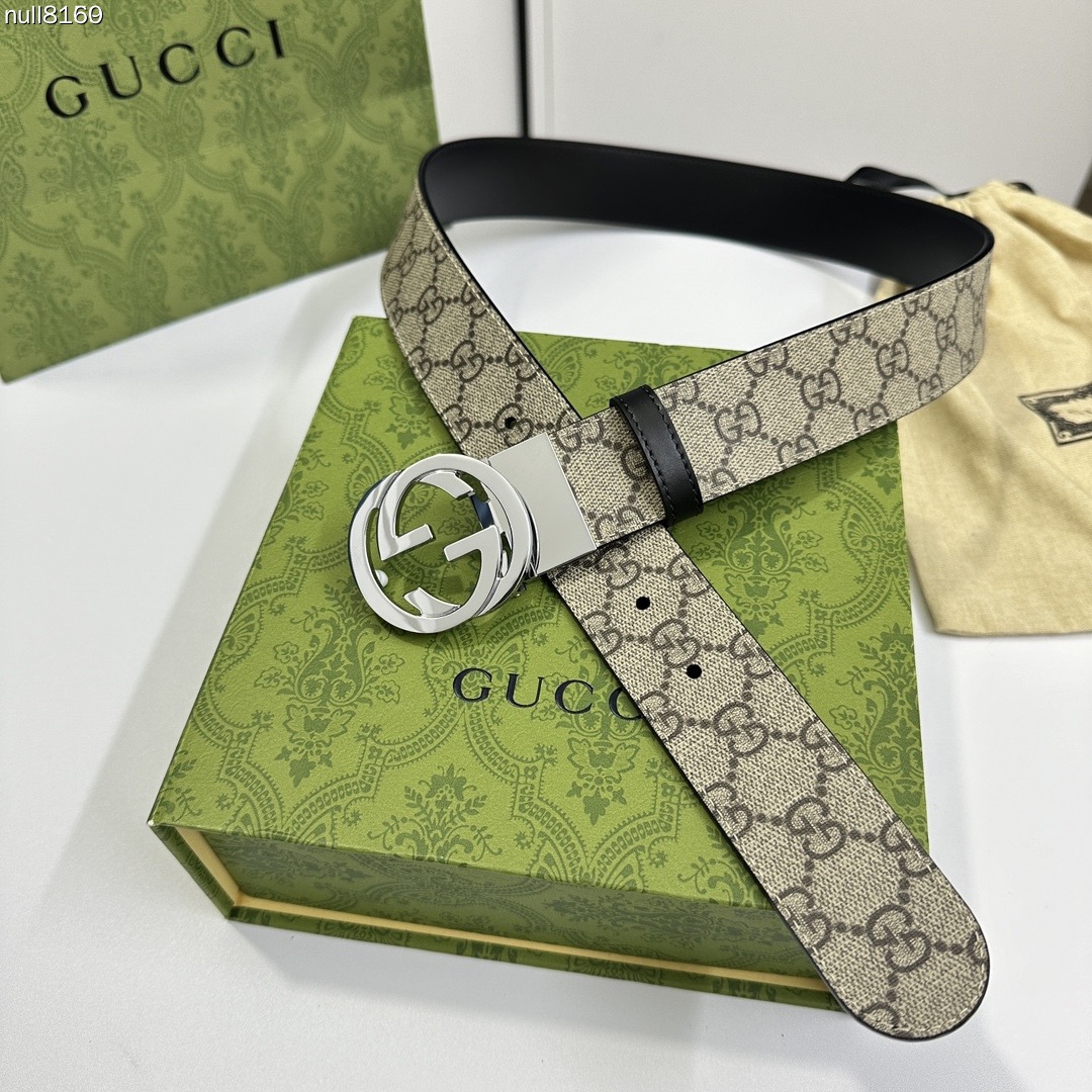 Gucci Leather It Has A Thick Touch With Clear And Distinct Printing Patterns It Is A Fashionable And Classic Men's Belt A Designer Belt A Casual And Smooth Buckle Belt For Both Women And Men With A Width Of 3.7cm And With Box