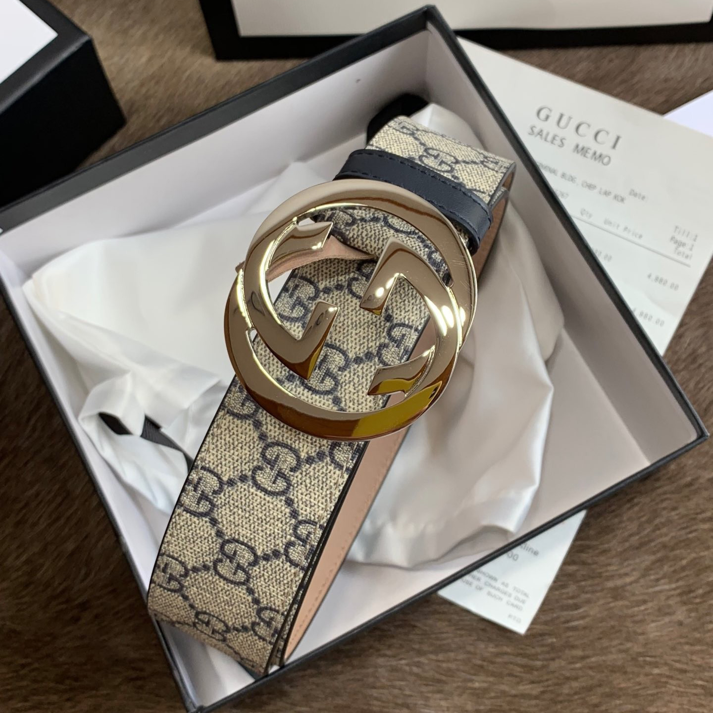 Gucci Leather It Has A Thick Touch With Clear And Distinct Printing Patterns It Is A Fashionable And Classic Men's Belt A Designer Belt A Casual And Smooth Buckle Belt For Both Women And Men With A Width Of 4.0cm And With Box