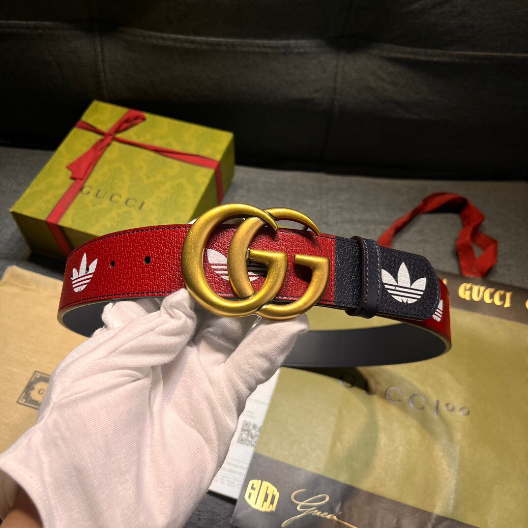 Gucci Leather It Has A Thick Touch With Clear And Distinct Printing Patterns It Is A Fashionable And Classic Men's Belt A Designer Belt A Casual And Smooth Buckle Belt For Both Women And Men With A Width Of 4.0cm And With Box