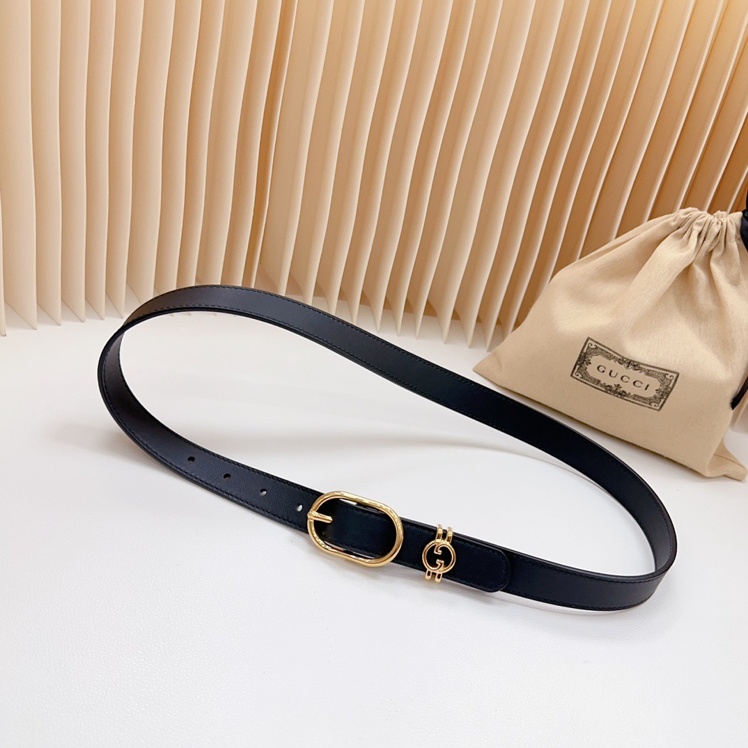Gucci Belts For Women Designer Belt Womens Formal Smooth Buckle Woman Narrow Genuine Leather Golden Bronze Cowhide Design Thin Optional High Quality