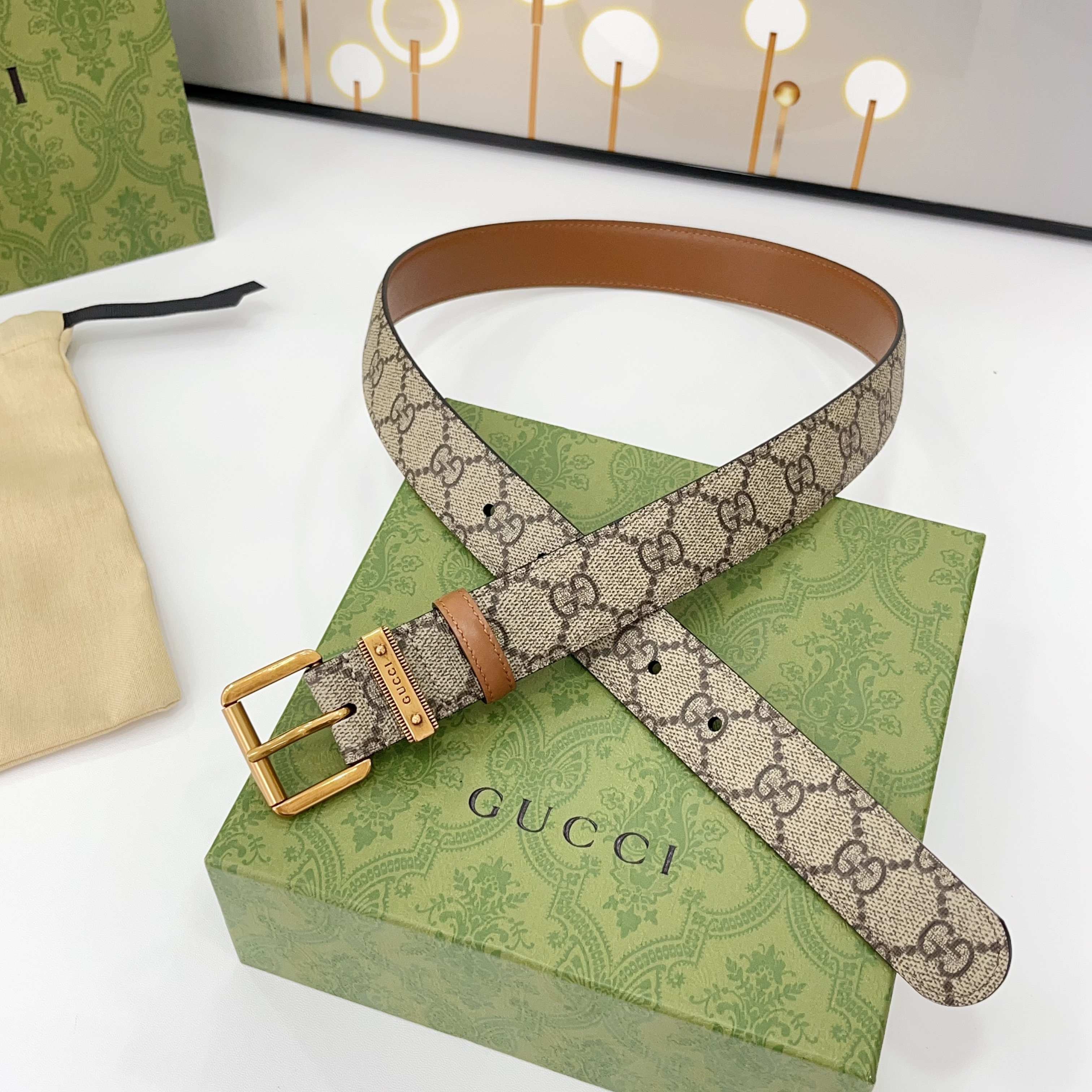 Gucci Belts For Women Designer Belt Womens Formal Smooth Buckle Woman Narrow Genuine Leather Golden Bronze Cowhide Design Thin Optional High Quality
