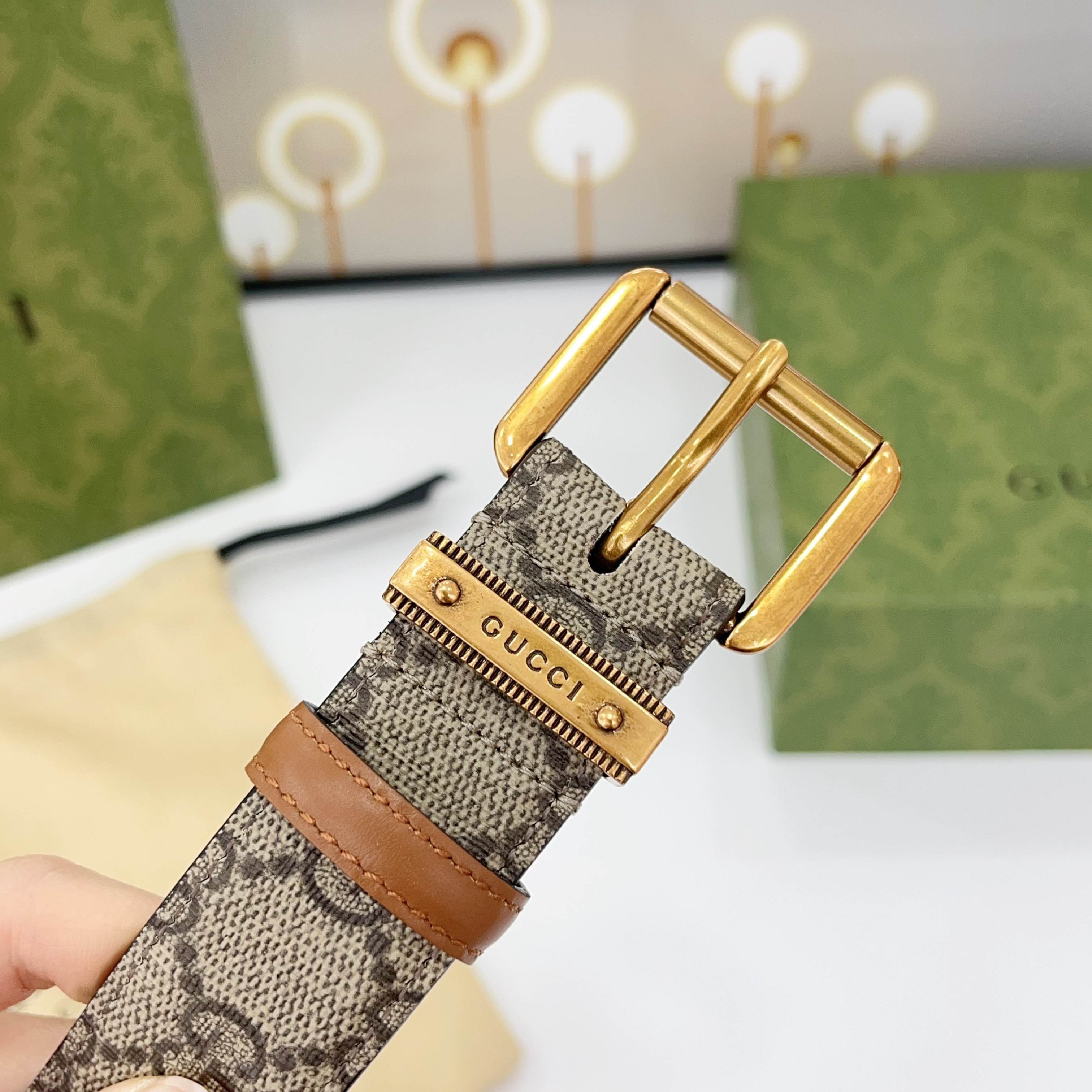 Gucci Belts For Women Designer Belt Womens Formal Smooth Buckle Woman Narrow Genuine Leather Golden Bronze Cowhide Design Thin Optional High Quality