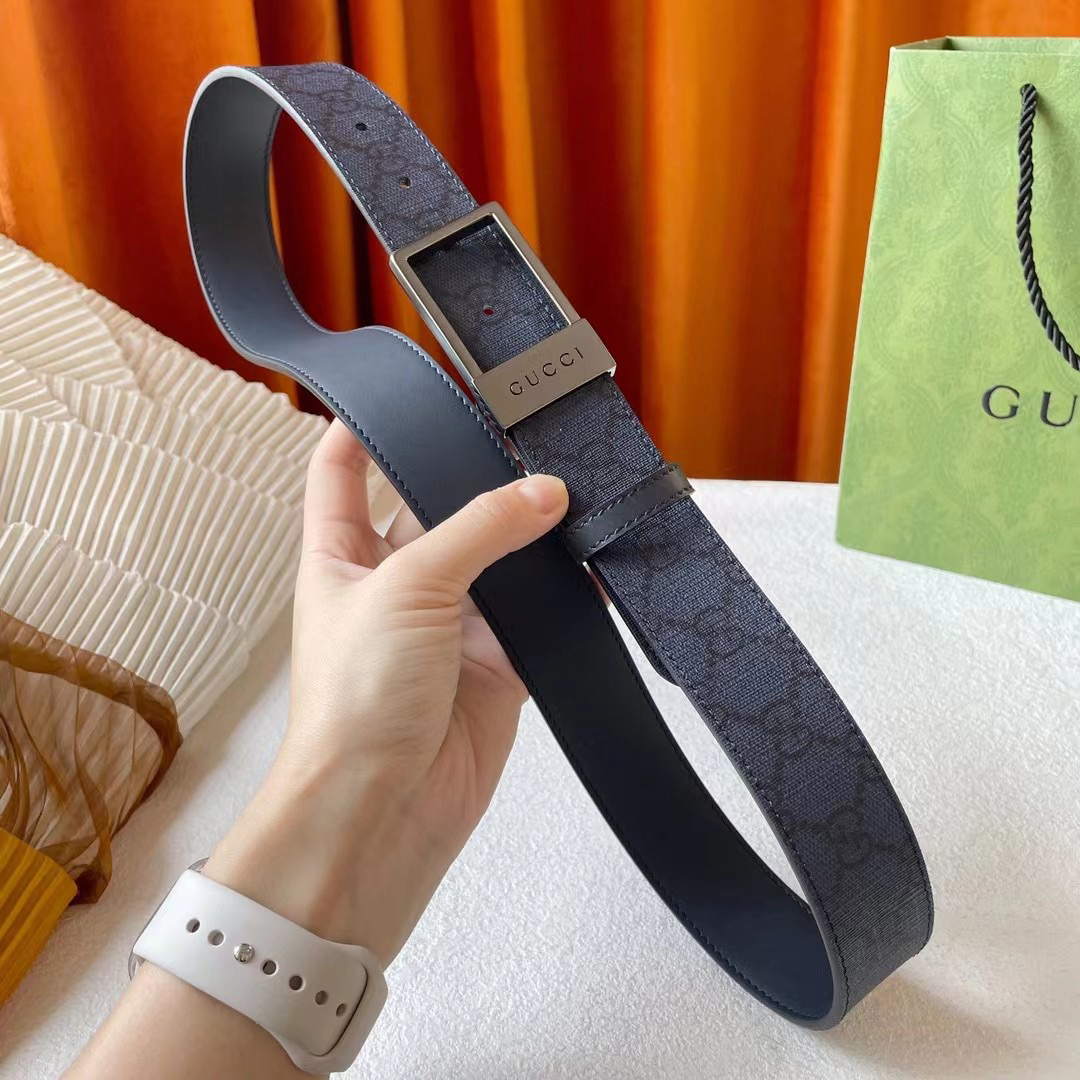 Gucci Designer Belt Mens Belts Luxury Belt Length 100-125cm Men Belt Fashion Classics Casual Classic Square Smooth Buckle Designer High Quality Belt Men With A Width Of 4.0cm And With Box