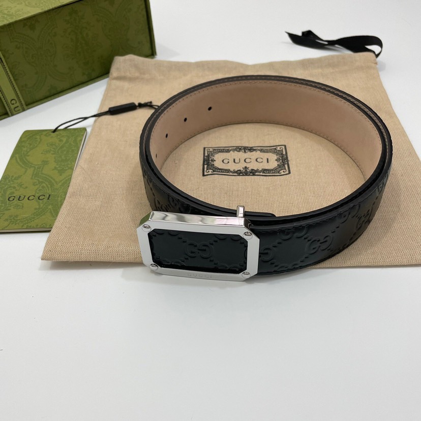 Gucci Designer Belt Mens Belts Luxury Belt Length 100-125cm Men Belt Fashion Classics Casual Classic Square Smooth Buckle Designer High Quality Belt Men With A Width Of 4.0cm And With Box