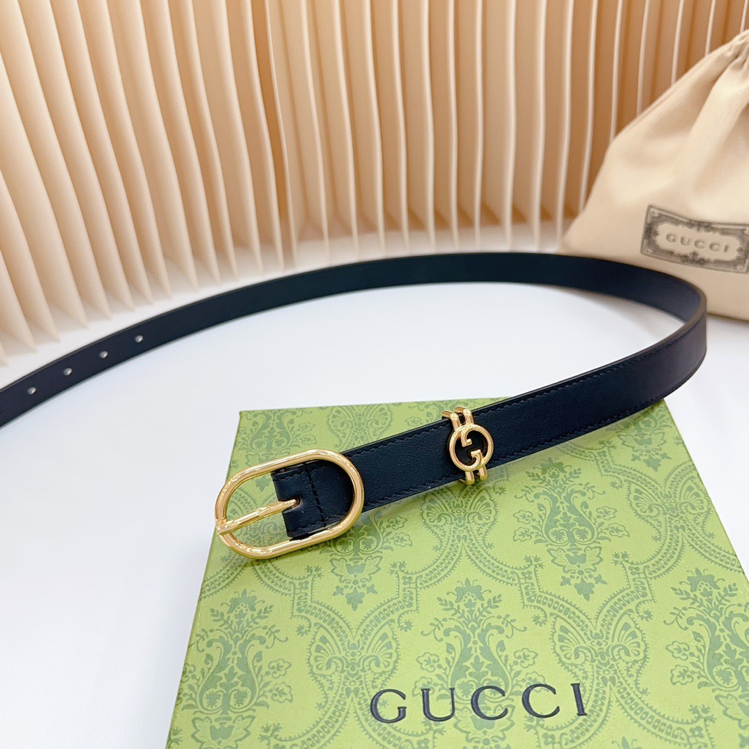 Gucci Belts For Women Designer Belt Womens Formal Smooth Buckle Woman Narrow Genuine Leather Golden Bronze Cowhide Design Thin Optional High Quality