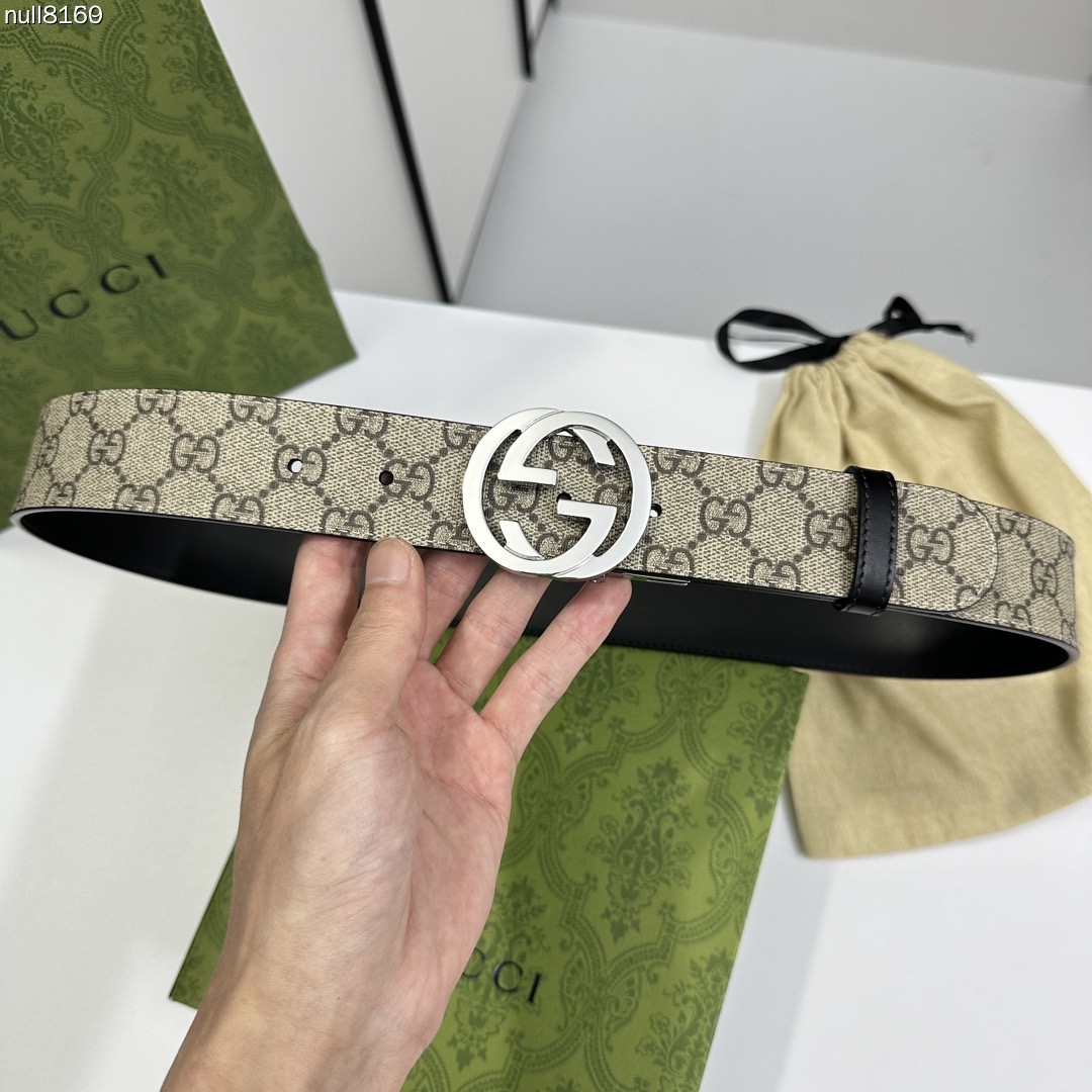 Gucci Leather It Has A Thick Touch With Clear And Distinct Printing Patterns It Is A Fashionable And Classic Men's Belt A Designer Belt A Casual And Smooth Buckle Belt For Both Women And Men With A Width Of 3.7cm And With Box