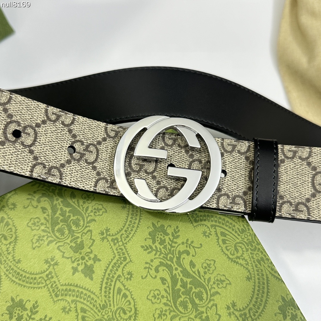 Gucci Leather It Has A Thick Touch With Clear And Distinct Printing Patterns It Is A Fashionable And Classic Men's Belt A Designer Belt A Casual And Smooth Buckle Belt For Both Women And Men With A Width Of 3.7cm And With Box