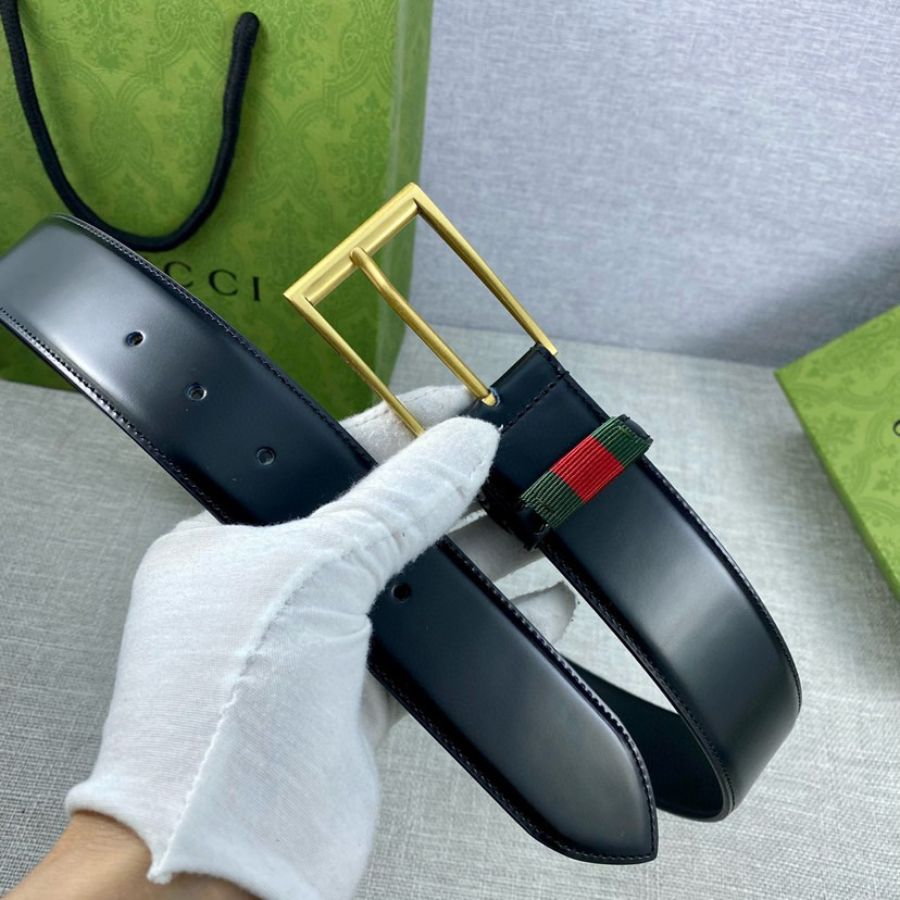 Gucci Designer Belt Mens Belts Luxury Belt Length 100-125cm Men Belt Fashion Classics Casual Classic Square Smooth Buckle Designer High Quality Belt Men With A Width Of 4.0cm And With Box