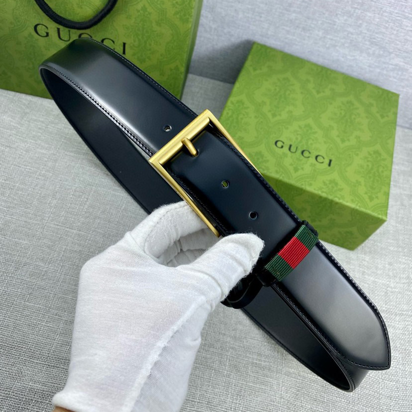 Gucci Designer Belt Mens Belts Luxury Belt Length 100-125cm Men Belt Fashion Classics Casual Classic Square Smooth Buckle Designer High Quality Belt Men With A Width Of 4.0cm And With Box