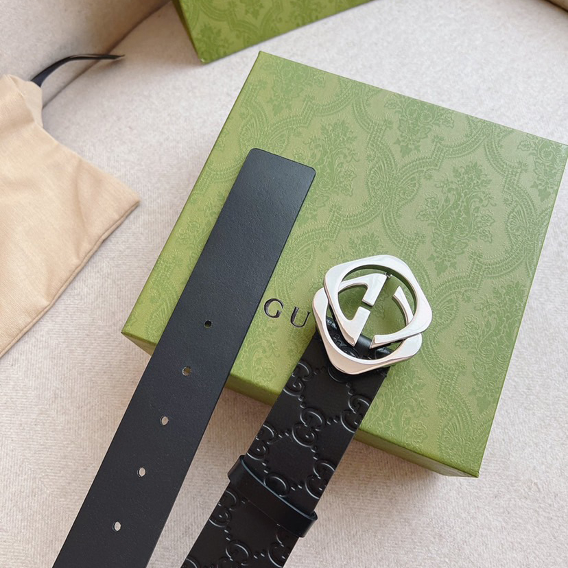 Gucci Designer Belt Men Belts Women's Brand Belt Luxury Interlocking Double G Buckle Belt Is Crafted From Gucci Signature Leather Using Hot Stamping Technology With And Clear Printed Patterns Fashionable Classic And Versatile Styles Belt Width 4.0cm