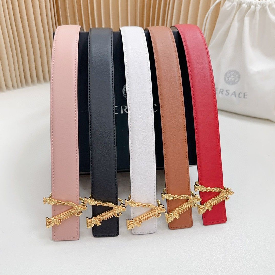 Versace Classic Designer Belt Belts For Women Man Designer Casual Letter Smooth Buckle Belt Couple Lovers Style