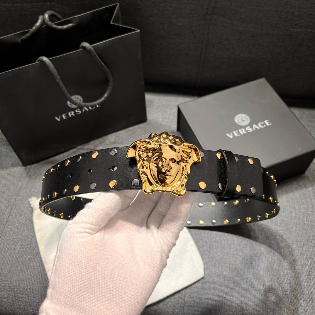 Versace Designer Belt Mens Belts Womens Brand Belt Luxury Belt Length 100-125cm Woman Men Belt Fashion Classics Casual Classic Solid Smooth Buckle Designer High Quality Belt