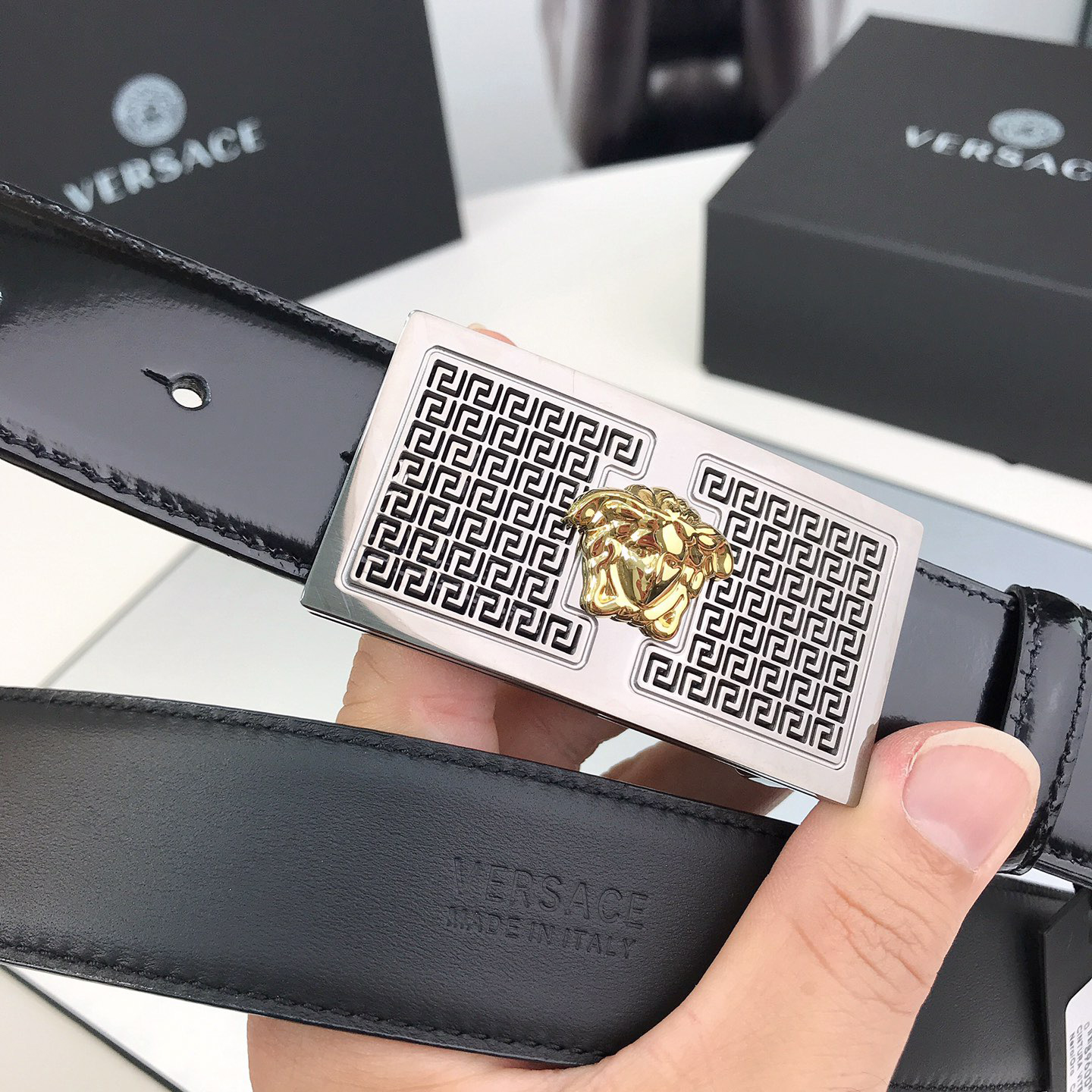 Versace Designer Belt Mens Belts Womens Brand Belt Luxury Belt Length 100-125cm Woman Men Belt Fashion Classics Casual Classic Solid Smooth Buckle Designer High Quality Belt