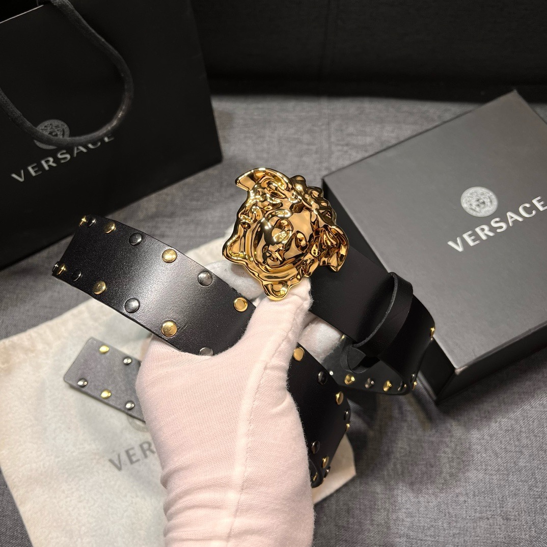 Versace Designer Belt Mens Belts Womens Brand Belt Luxury Belt Length 100-125cm Woman Men Belt Fashion Classics Casual Classic Solid Smooth Buckle Designer High Quality Belt