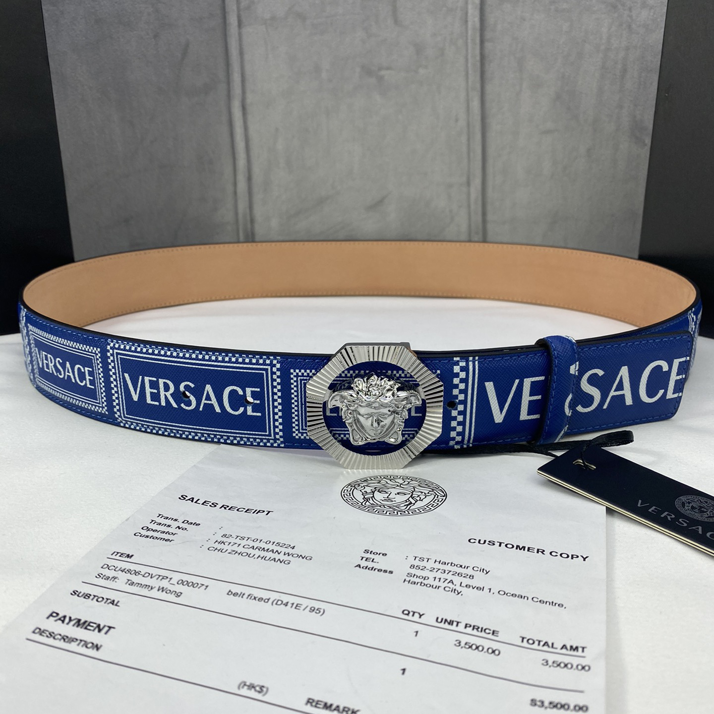 Versace Leather It Has A Thick Touch With Clear And Distinct Printing Patterns It Is A Fashionable And Classic Men's Belt A Designer Belt A Casual And Smooth Buckle Belt For Both Women And Men With A Width Of 4.0cm And With Box