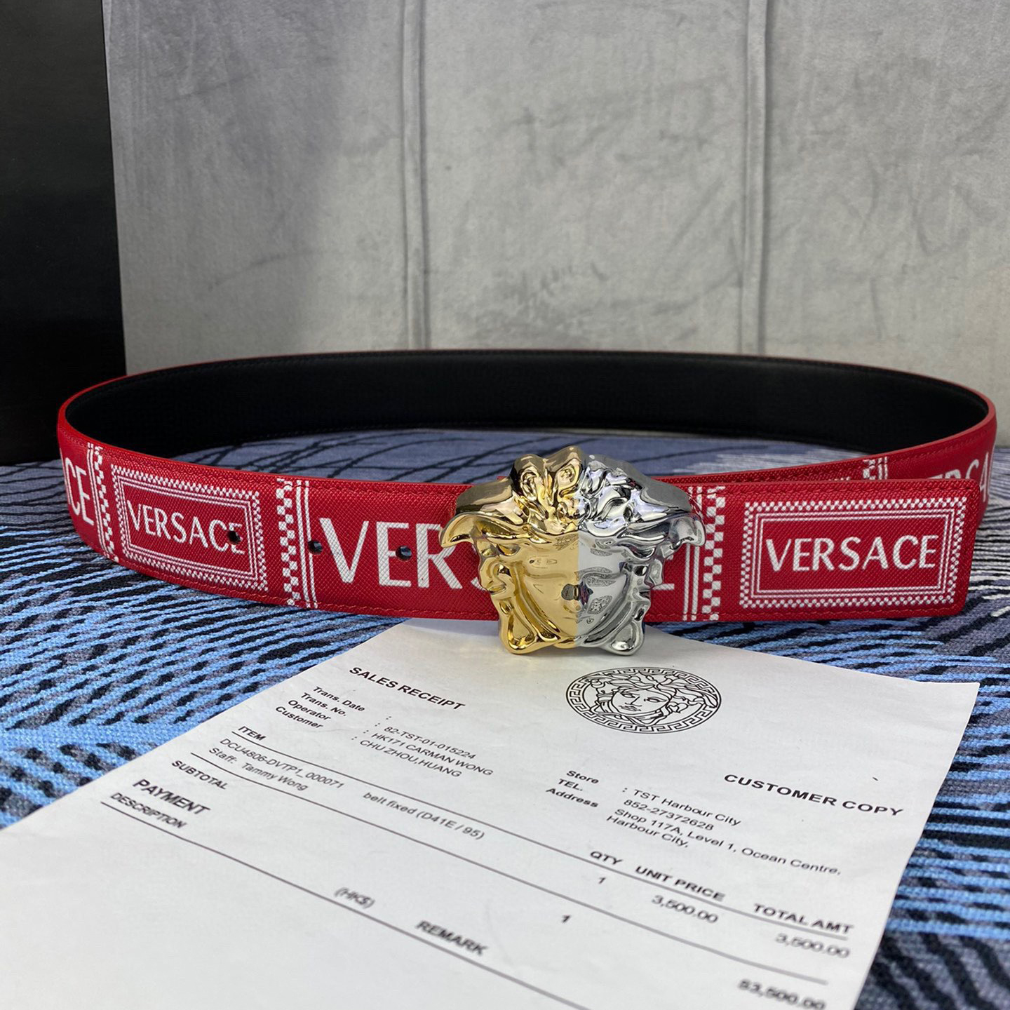 Versace Designer Belt Men Belts Women's Brand Belt With 3D Square Medusa Portrait Belt Buckle One Side Is Monochrome And The Other Side Is Decorated With The Brand's Iconic Print Woman Men Belt Fashion Designer High Quality Belt