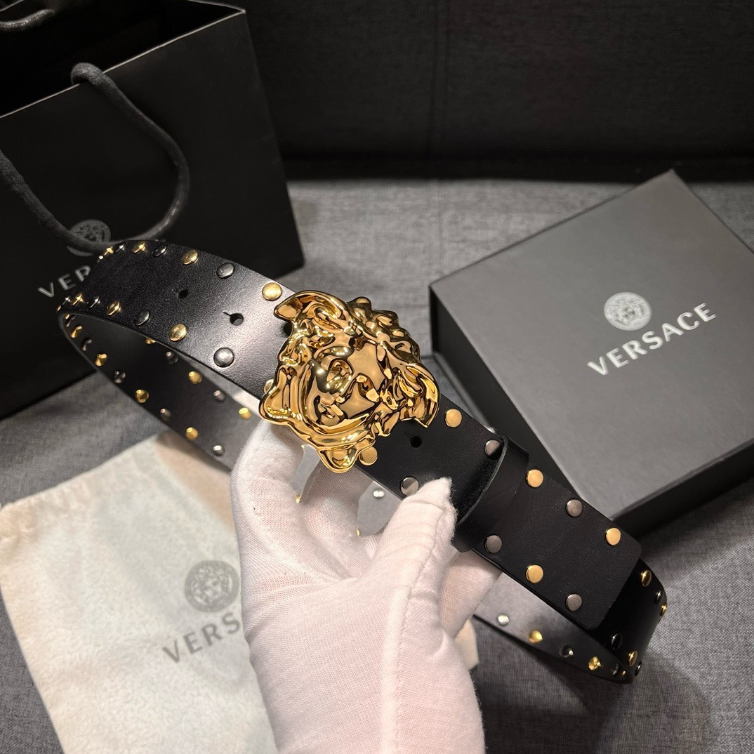 Versace Designer Belt Mens Belts Womens Brand Belt Luxury Belt Length 100-125cm Woman Men Belt Fashion Classics Casual Classic Solid Smooth Buckle Designer High Quality Belt