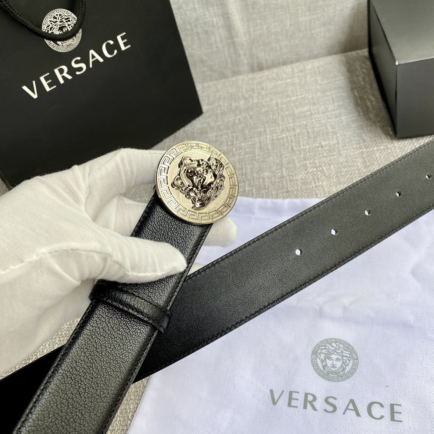 Versace Designer Belt Mens Belts Luxury Belt Length 100-125cm Men Belt Fashion Classics Casual Classic Solid Smooth Buckle Designer High Quality Belt Men With A Width Of 4.0cm And With Box