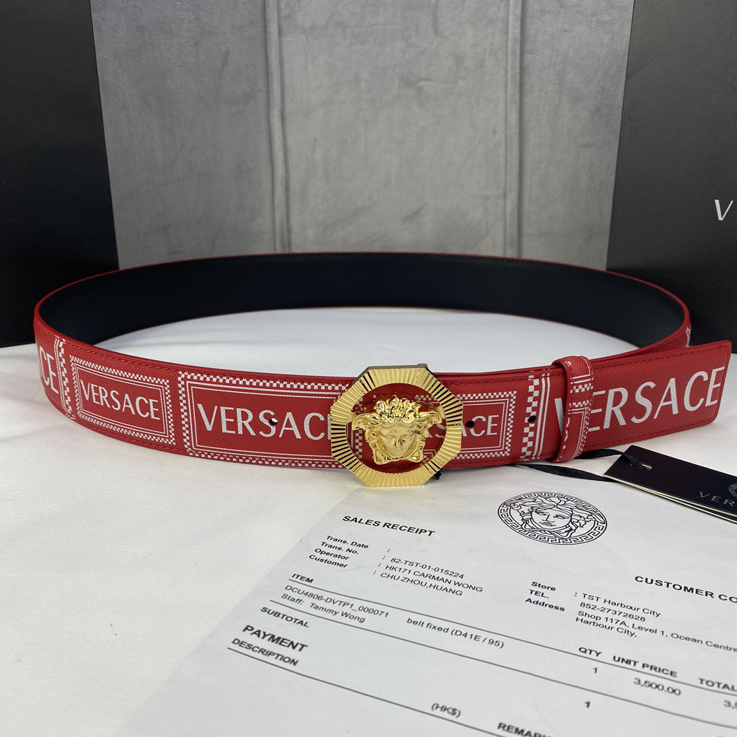 Versace Leather It Has A Thick Touch With Clear And Distinct Printing Patterns It Is A Fashionable And Classic Men's Belt A Designer Belt A Casual And Smooth Buckle Belt For Both Women And Men With A Width Of 4.0cm And With Box