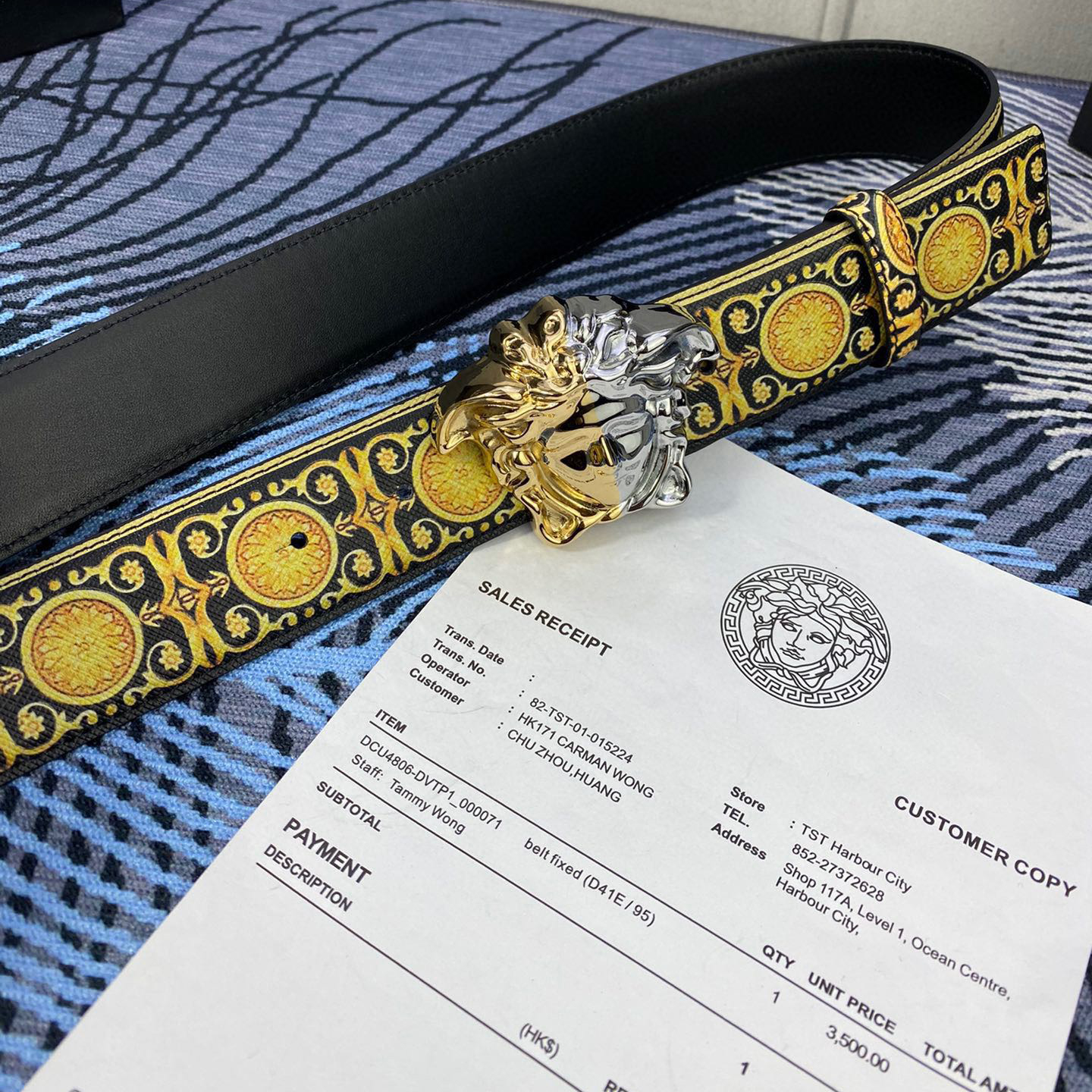 Versace Designer Belt Men Belts Women's Brand Belt With 3D Square Medusa Portrait Belt Buckle One Side Is Monochrome And The Other Side Is Decorated With The Brand's Iconic Print Woman Men Belt Fashion Designer High Quality Belt