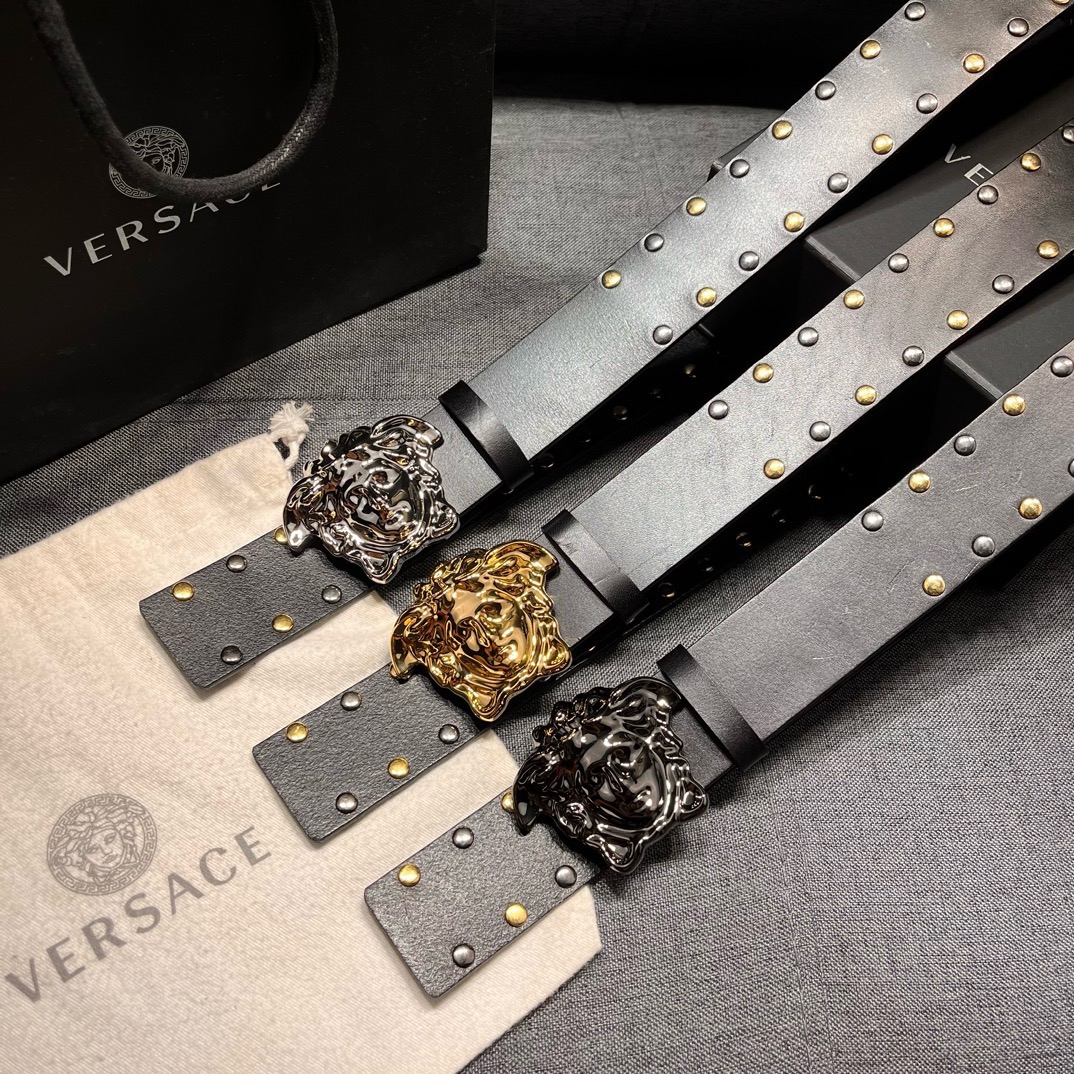 Versace Designer Belt Mens Belts Womens Brand Belt Luxury Belt Length 100-125cm Woman Men Belt Fashion Classics Casual Classic Solid Smooth Buckle Designer High Quality Belt