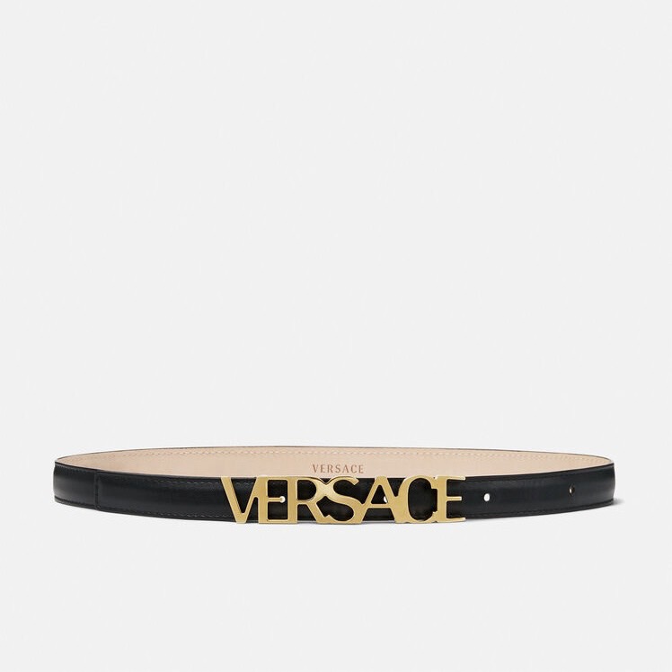 Versace Belts For Women Designer Belt Womens Formal Smooth Buckle Woman Narrow Genuine Leather Golden Bronze Cowhide Design Thin Optional High Quality