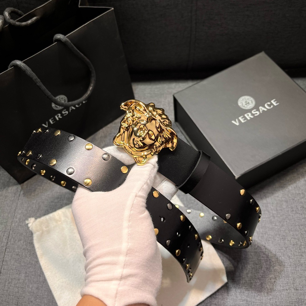 Versace Designer Belt Mens Belts Womens Brand Belt Luxury Belt Length 100-125cm Woman Men Belt Fashion Classics Casual Classic Solid Smooth Buckle Designer High Quality Belt