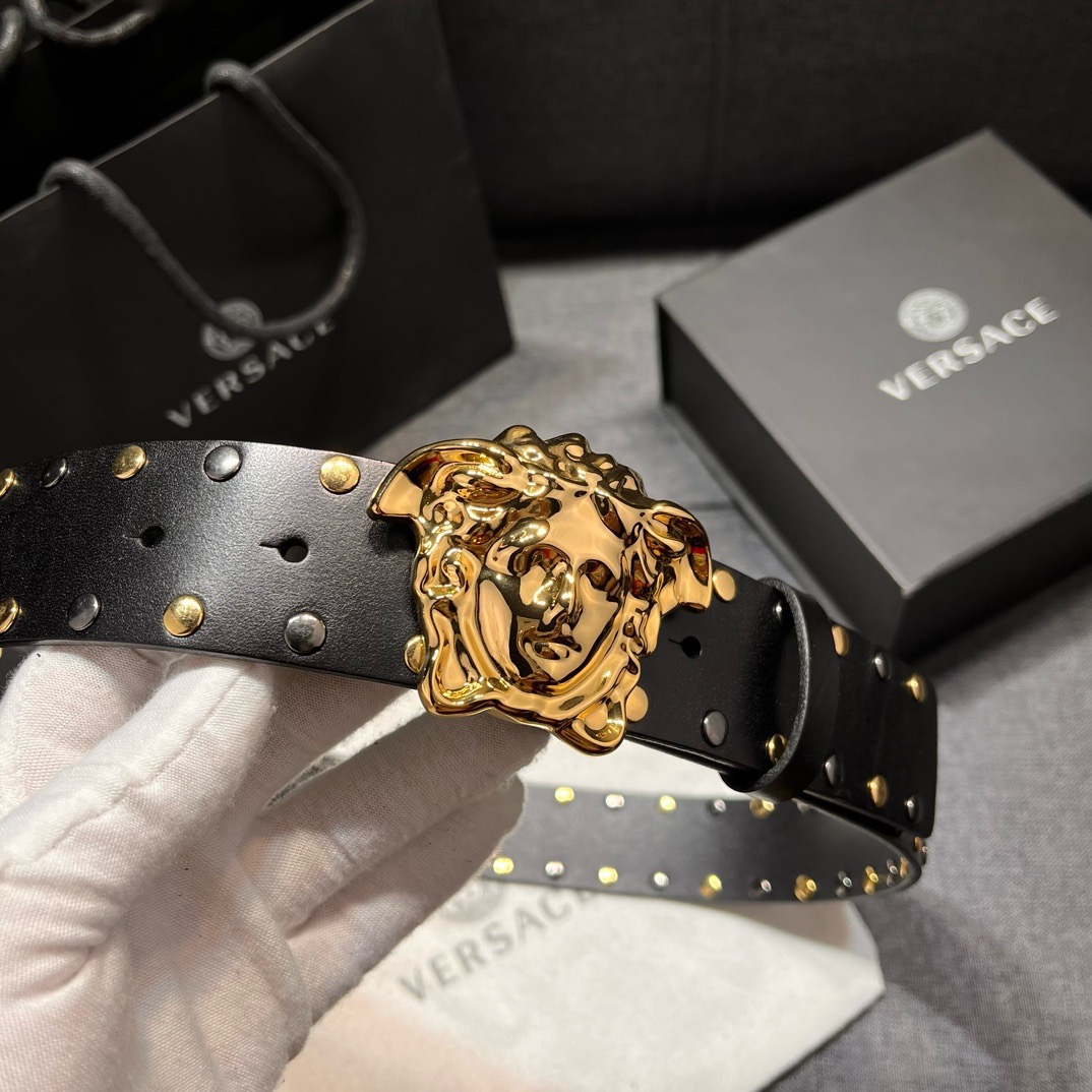 Versace Designer Belt Mens Belts Womens Brand Belt Luxury Belt Length 100-125cm Woman Men Belt Fashion Classics Casual Classic Solid Smooth Buckle Designer High Quality Belt