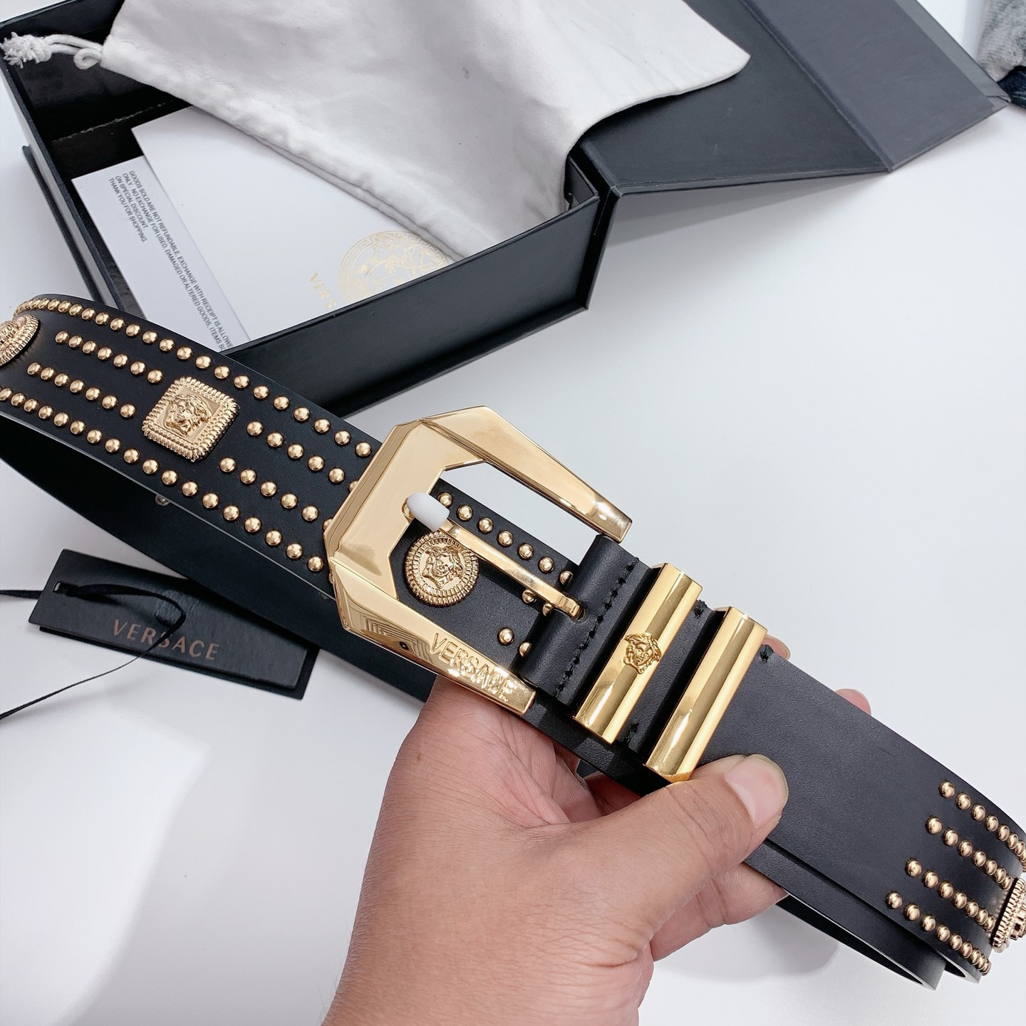 Versace Designer Belt Mens Belts Womens Brand Belt Luxury Belt Length 100-125cm Woman Men Belt Fashion Classics Casual Classic Solid Smooth Buckle Designer High Quality Belt