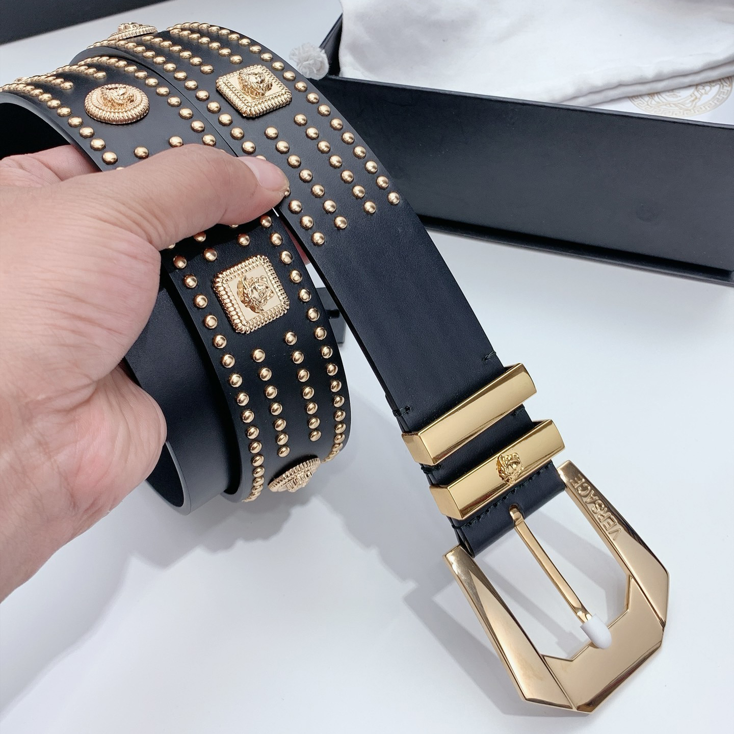 Versace Designer Belt Mens Belts Womens Brand Belt Luxury Belt Length 100-125cm Woman Men Belt Fashion Classics Casual Classic Solid Smooth Buckle Designer High Quality Belt