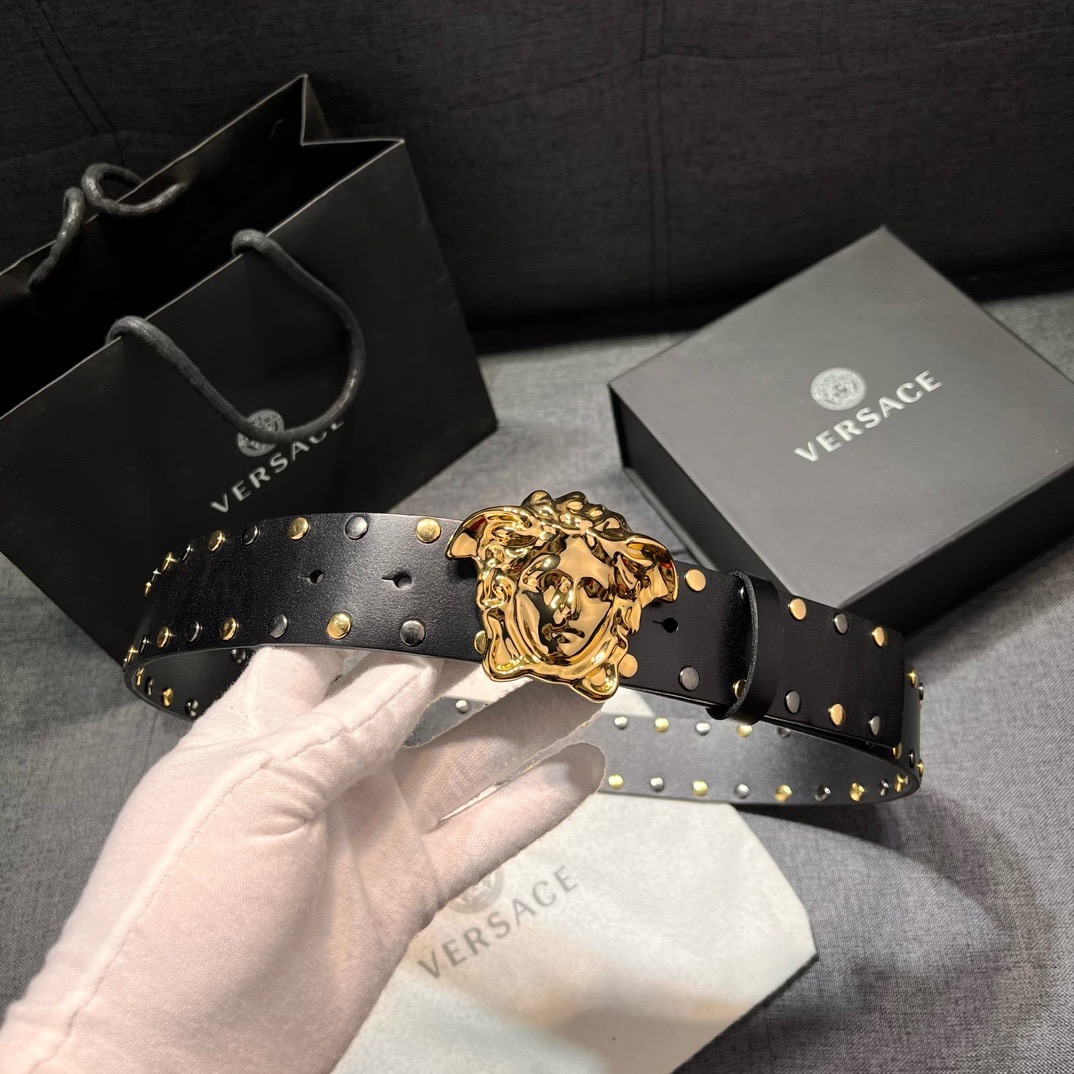 Versace Designer Belt Mens Belts Womens Brand Belt Luxury Belt Length 100-125cm Woman Men Belt Fashion Classics Casual Classic Solid Smooth Buckle Designer High Quality Belt