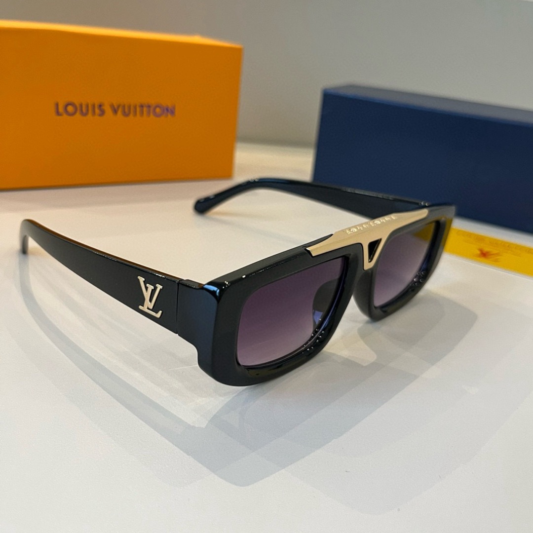 LV Sunglasses Fashion Glasses Oval Frame Designer Sunglass Womens Anti-Radiation Polarized Lenses Mens Retro Eyeglasses With Box