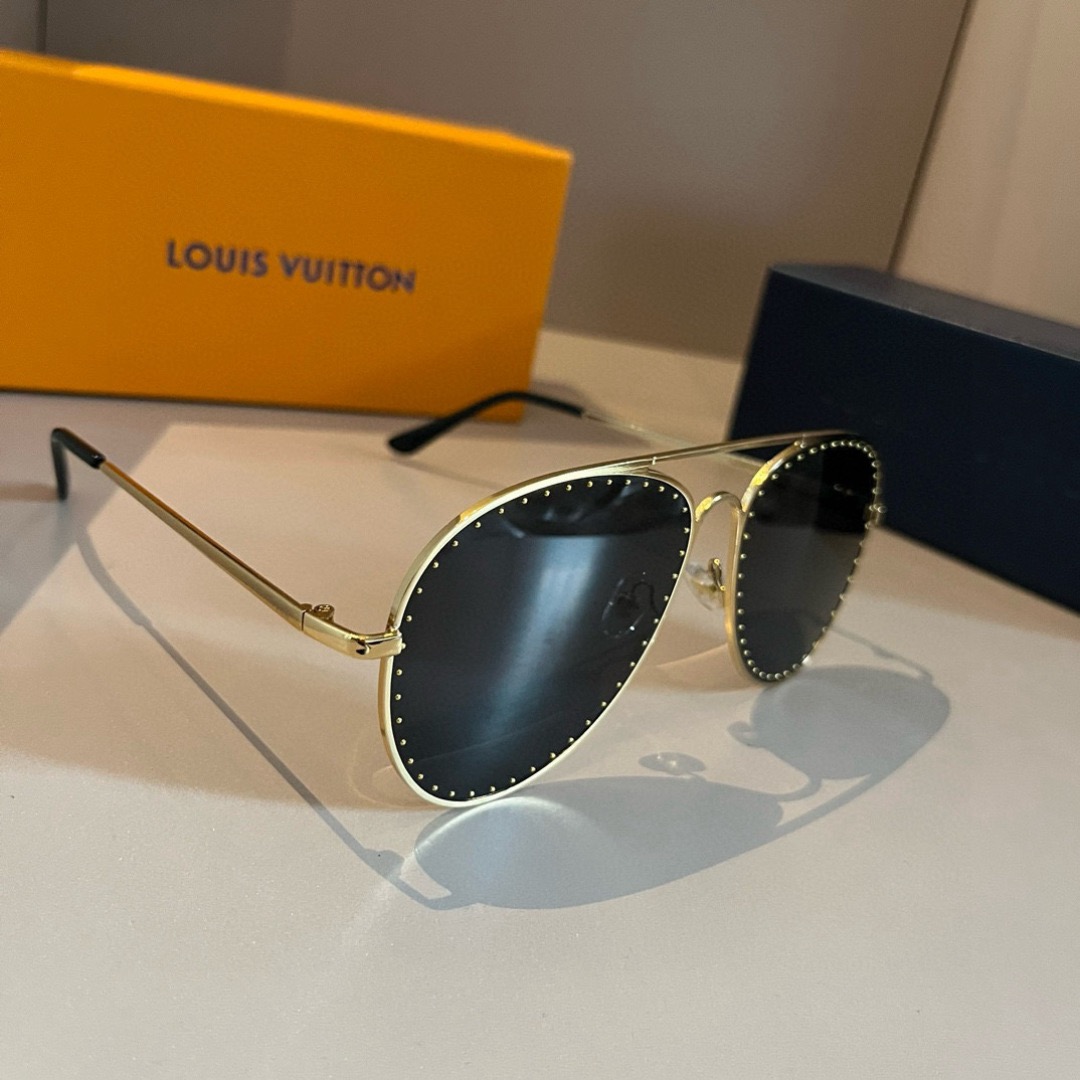 LV Luxury Oval Sunglasses For Men Designer Summer Shades Polarized Eyeglasses Vintage Oversized Sun Glasses Of Women Male Sunglass Designer Sunglasses